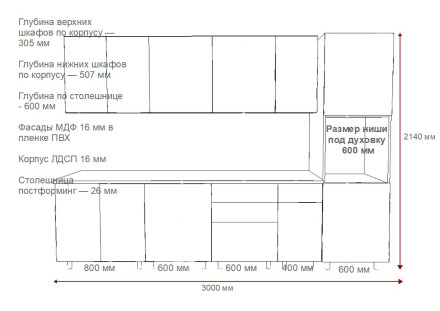 Кухня «Аликанте арт.25 - 3000»